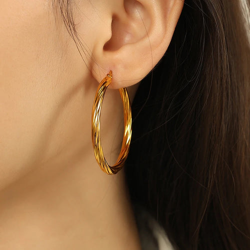 Classic Twisted Hoop Earrings