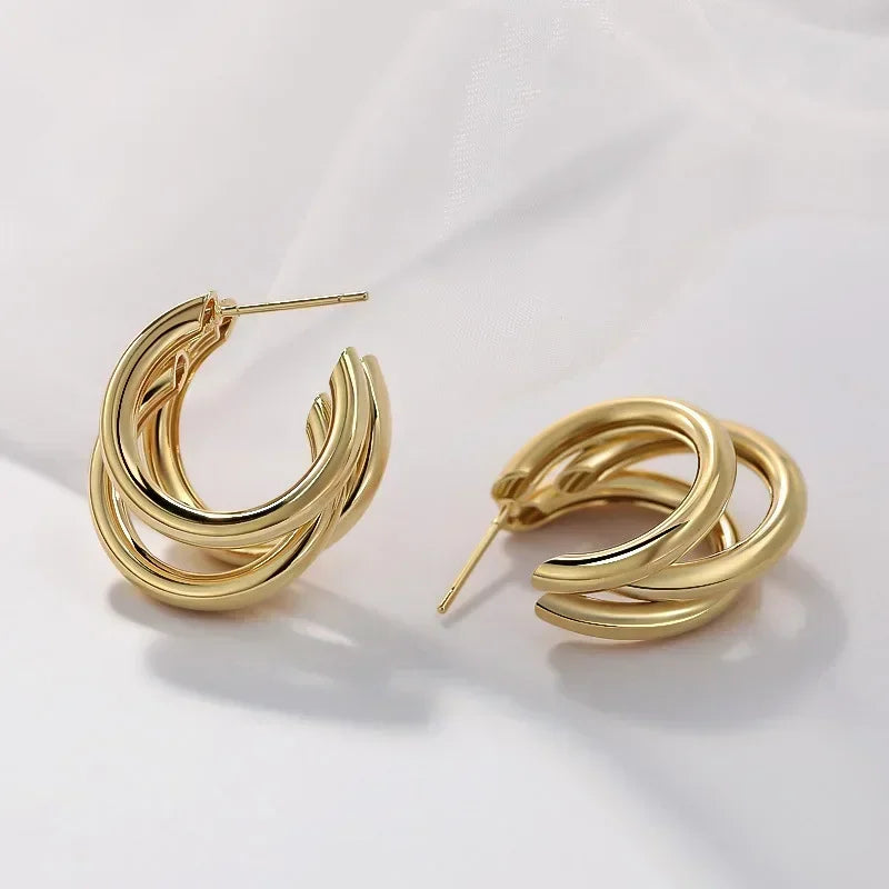 Bold Smooth Hoop Earrings